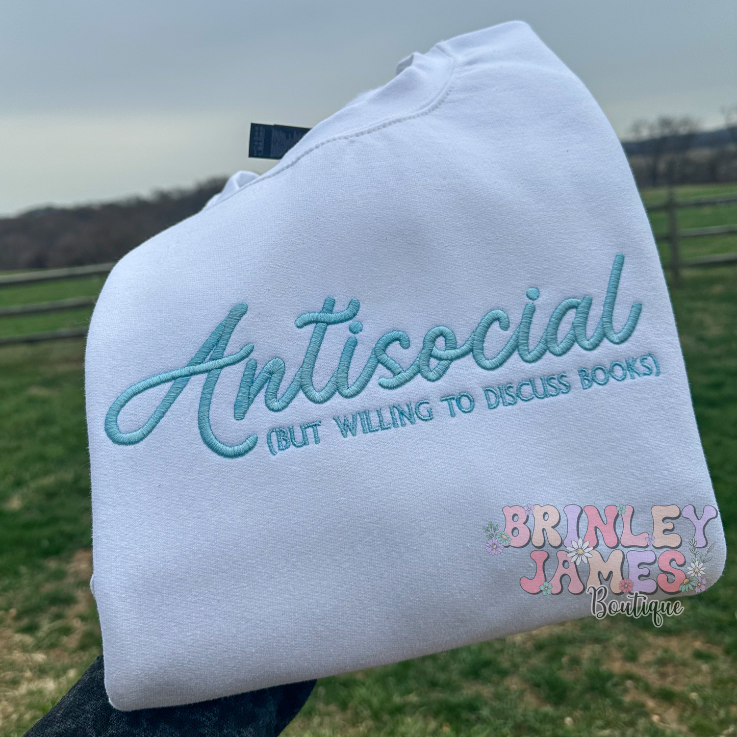 Antisocial But Willing To Discuss Books Crewneck