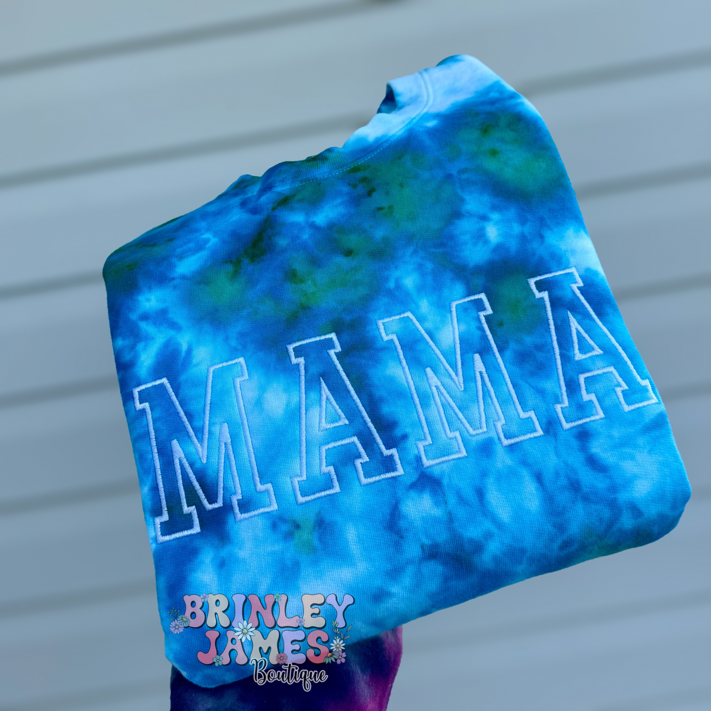 Personalized Embroidered Tie Dye Crewneck