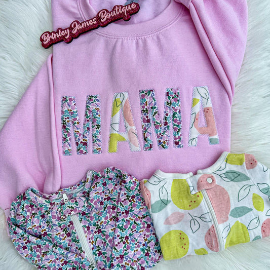Mama Embroidered Baby Outfit Keepsake