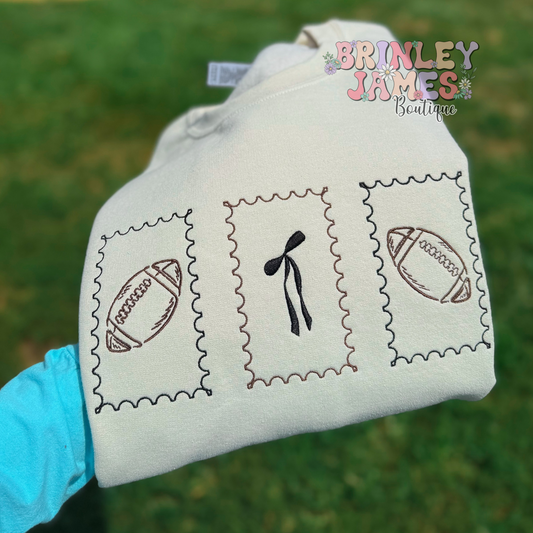 Football Stamps - Embroidered Sweatshirt