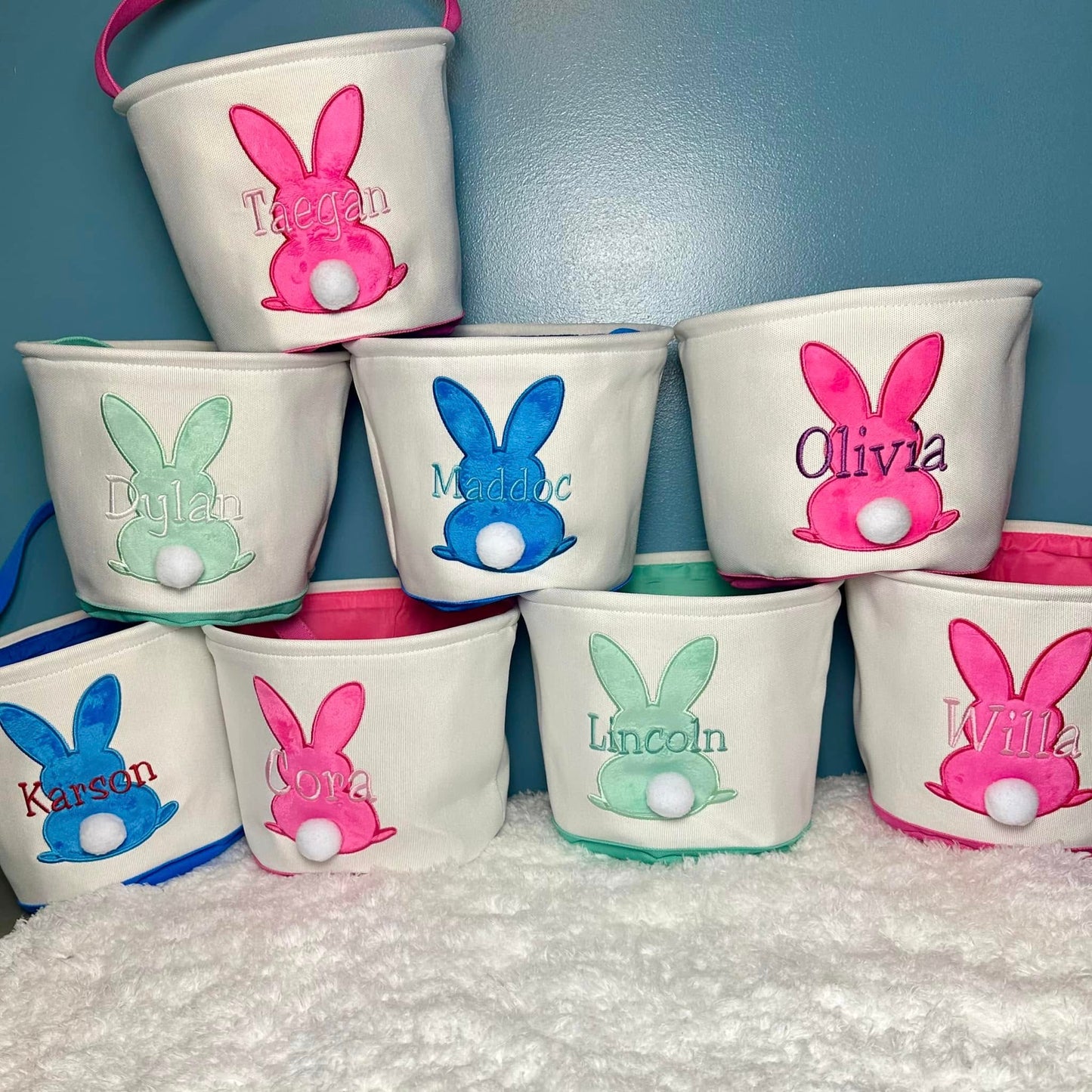 Embroidered Easter Baskets