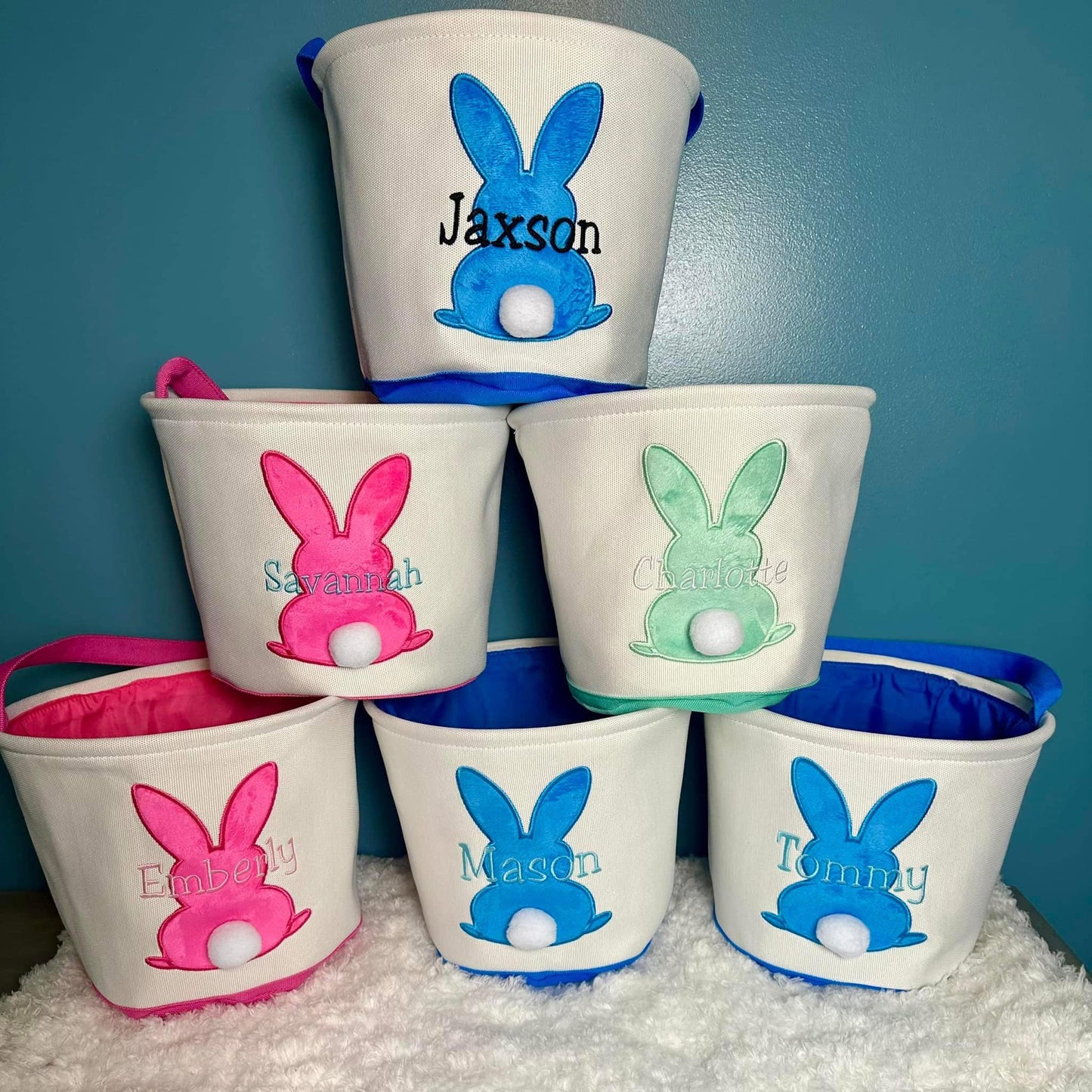 Embroidered Easter Baskets