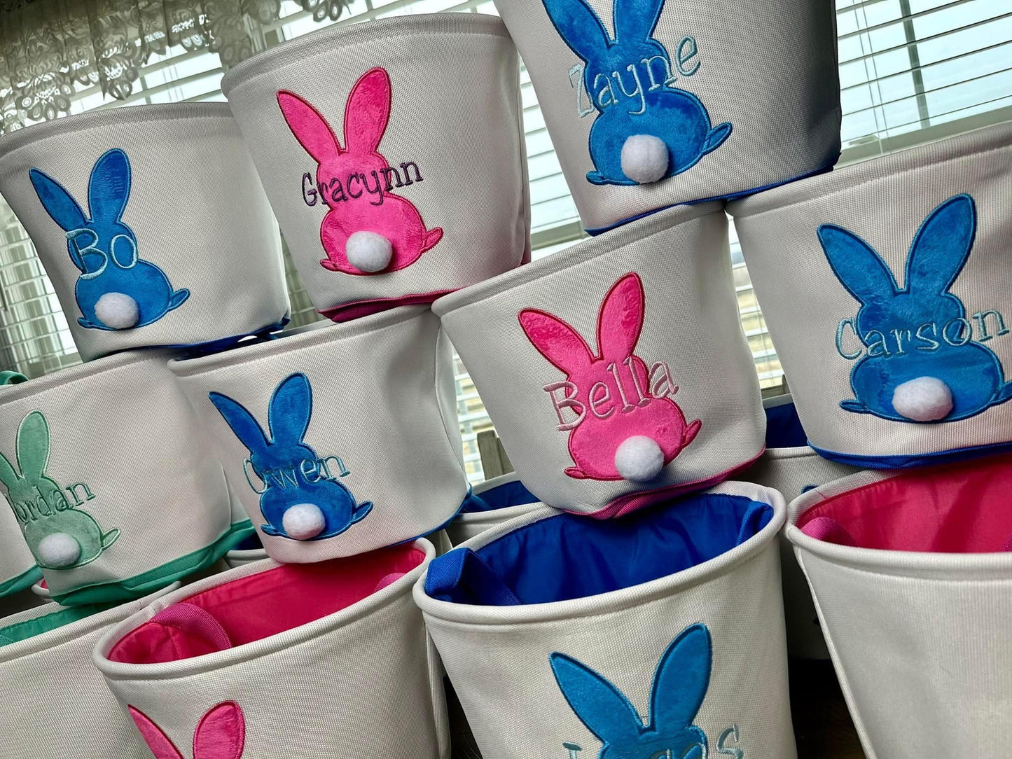 Embroidered Easter Baskets