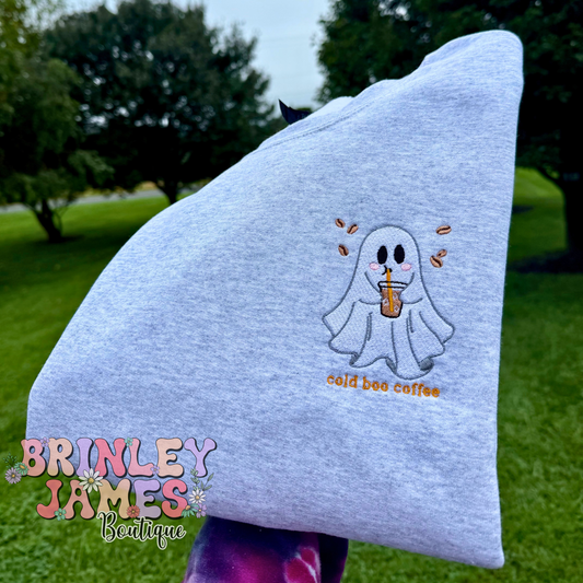 Cold Boo Coffee - Embroidered Sweatshirt