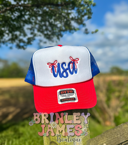 USA - Embroidered Trucker Hat