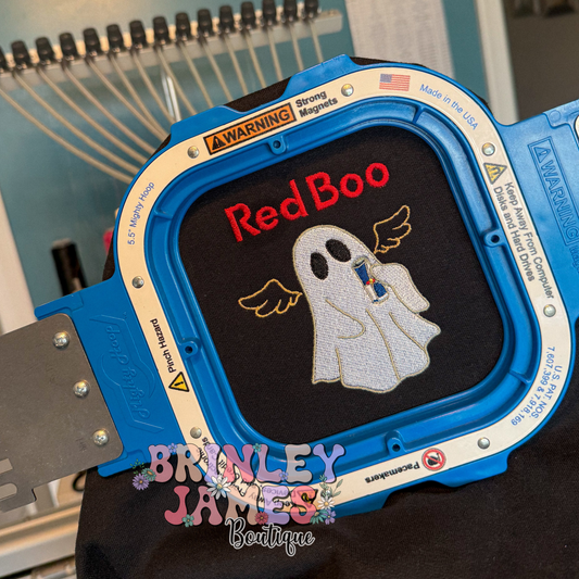 Red Boo - Embroidered Sweatshirt