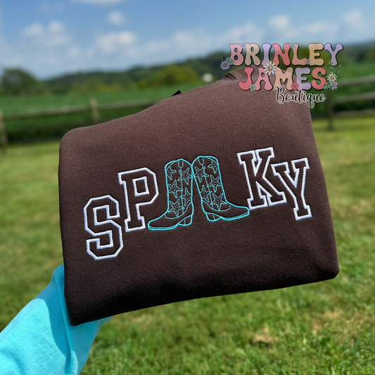 Spooky Cowgirl - Embroidered Sweatshirt