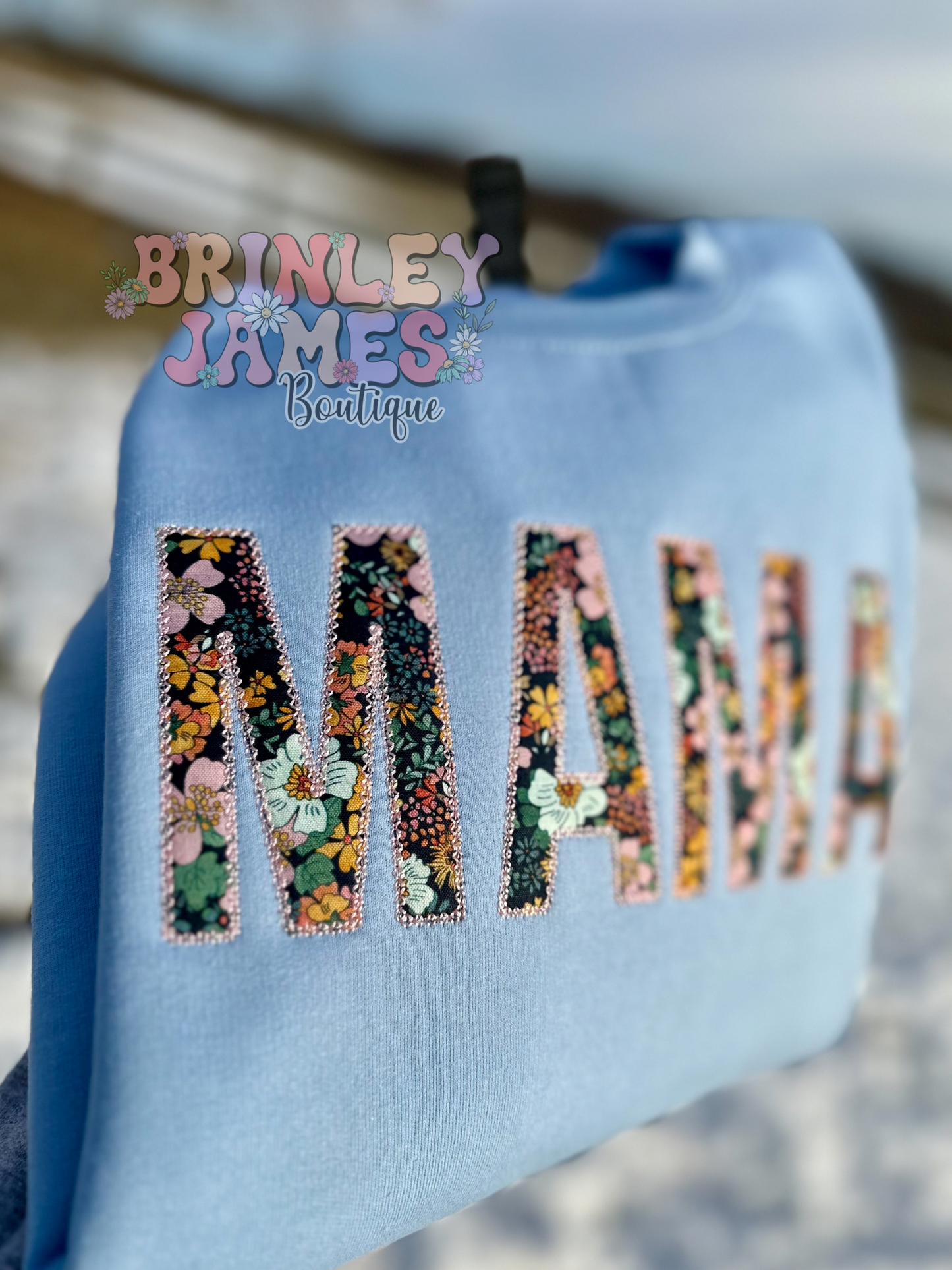 Dark Floral Personalized Crewneck