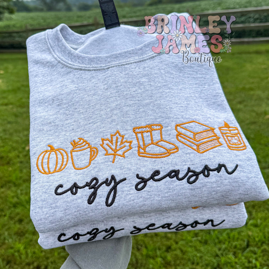 Cozy Season - Embroidered Sweatshirt