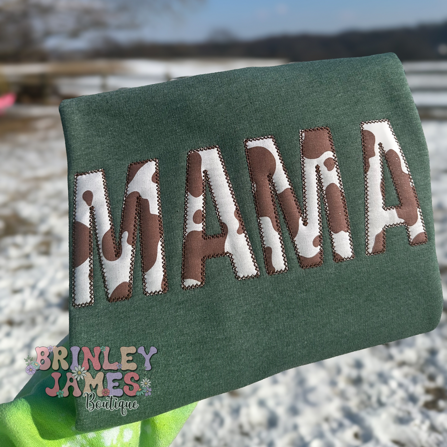 Cow Print Personalized Crewneck