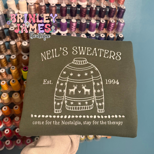 Christmas Sweaters - Embroidered Sweatshirt