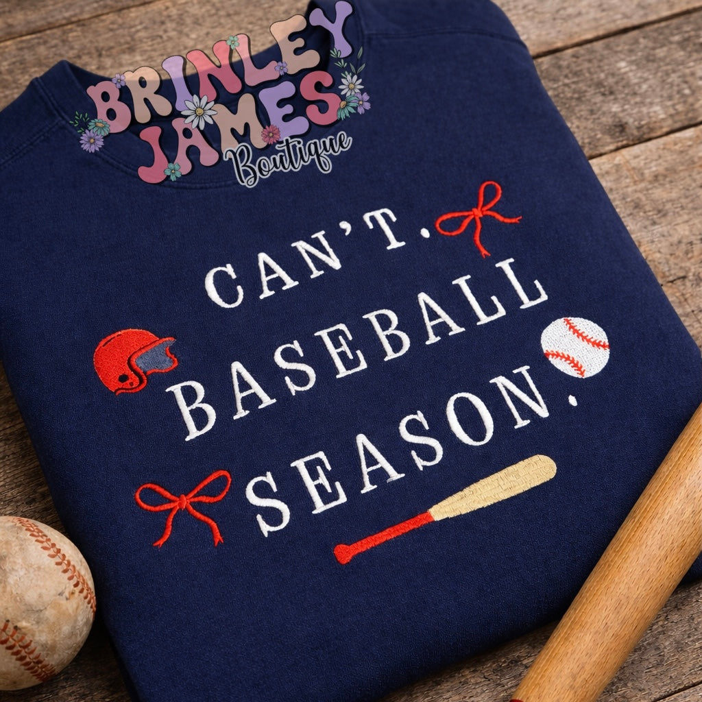 Baseball Season - Embroidered Sweatshirt