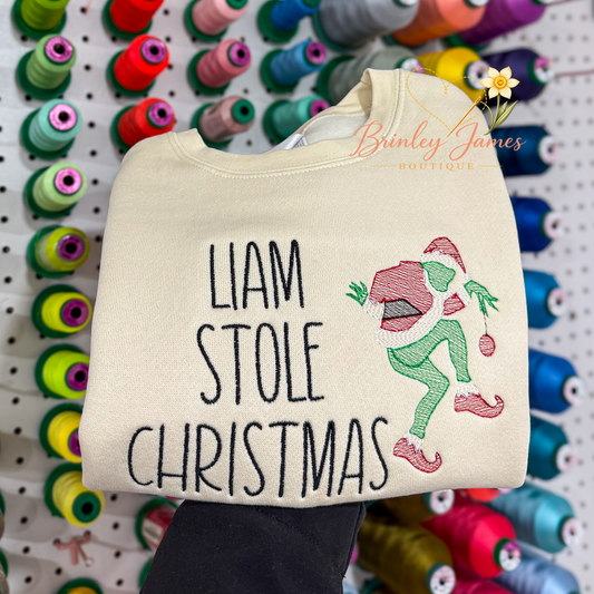 Personalized Stole Christmas Toddler Crewneck