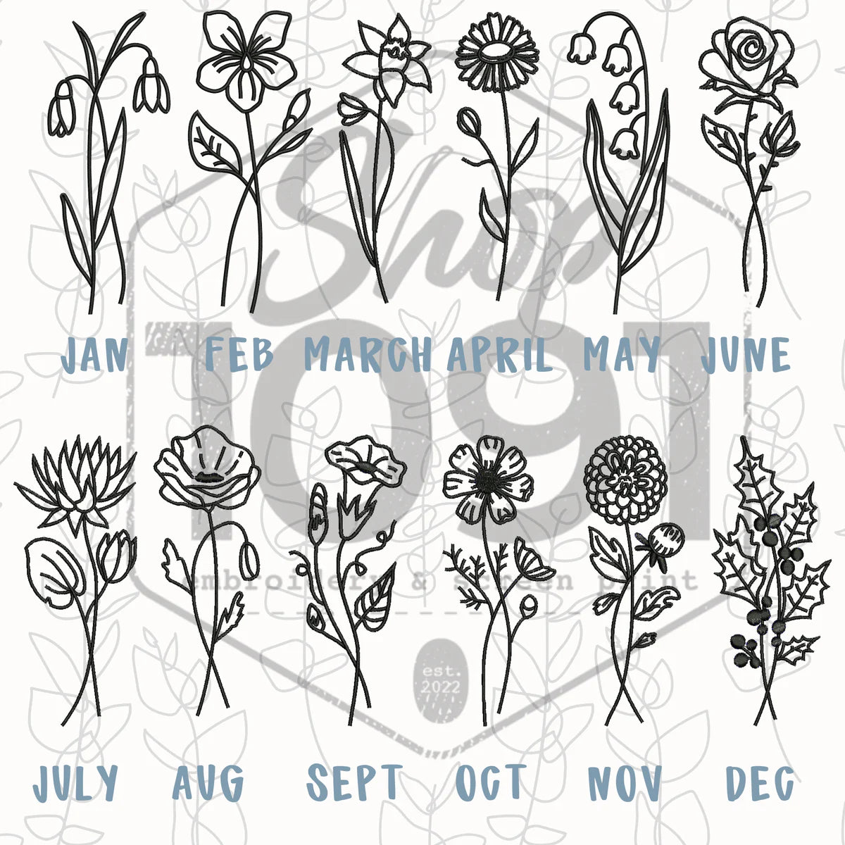 Birth Month Flowers Sweatshirt