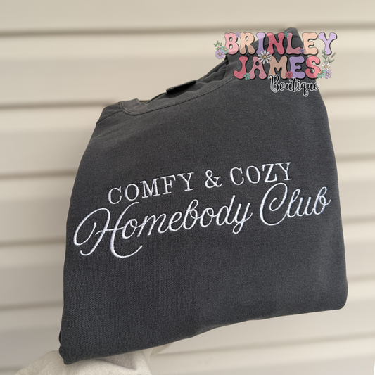 Homebody Club - Embroidered Sweatshirt