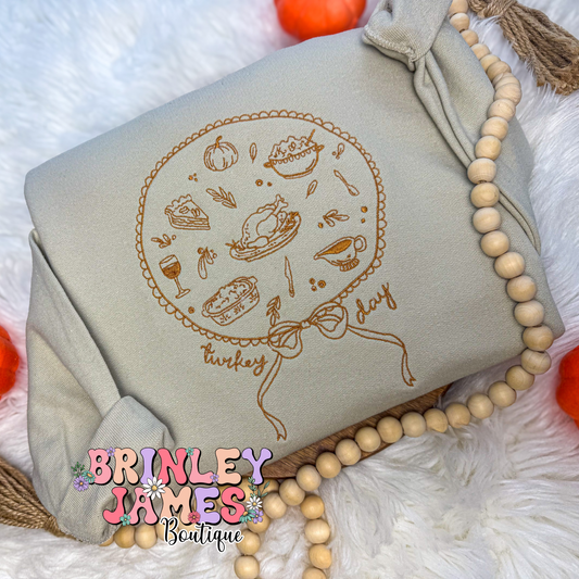 Turkey Day - Embroidered Sweatshirt