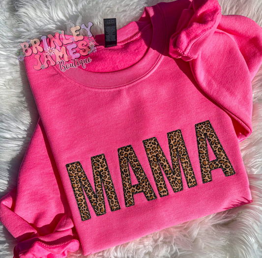 Leopard Personalized -  Embroidered Sweatshirt