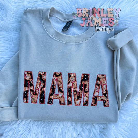 Personalized Gingerbread -  Embroidered Sweatshirt