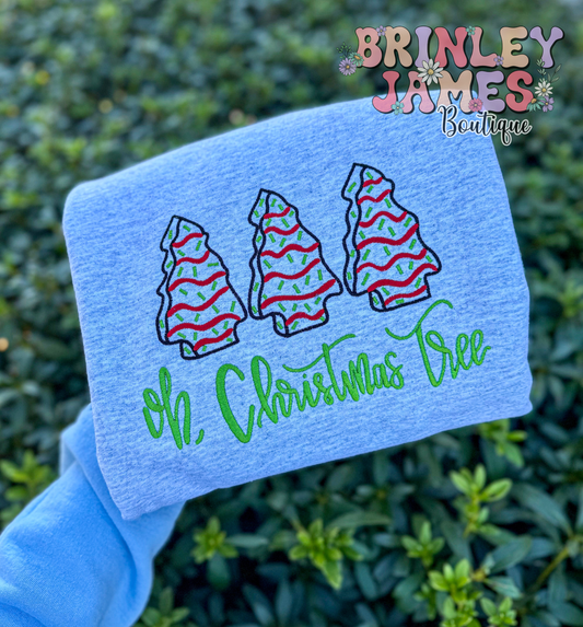 Oh, Christmas Tree - Embroidered Sweatshirt