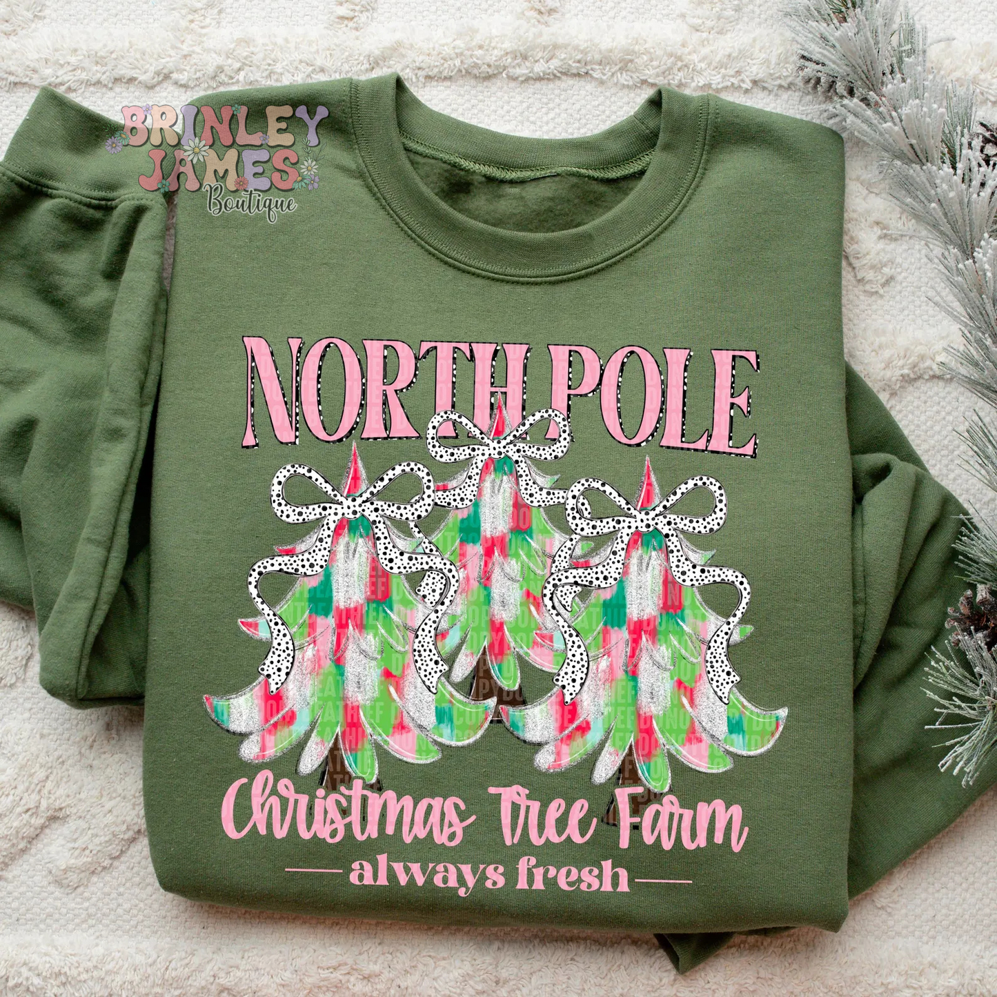 North Pole Christmas Tree Farm Sweatshirt